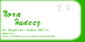 nora hudecz business card
